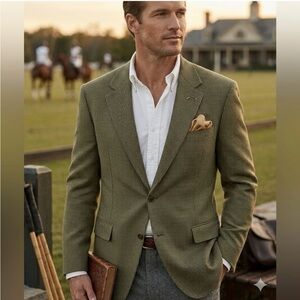 Lauren Ralph Lauren Wool and Silk Blazer Made in Mexico